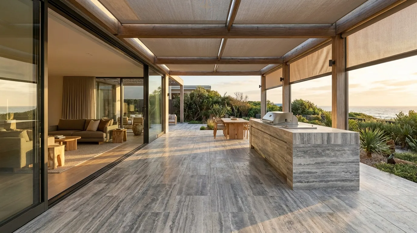 Silver Travertine In-Situ