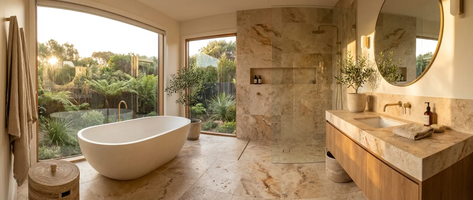 Roman Travertine Tile In-Situ